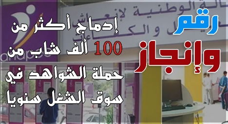 رقم وإنجاز.. ادماج أكثر من 100 ألف شاب من حملة الشواهد في سوق الشغل سنويا